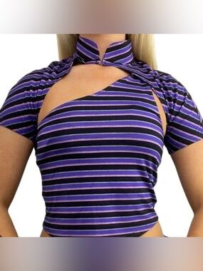 I.Am.Gia Lara 2 Piece Purple Top Size S